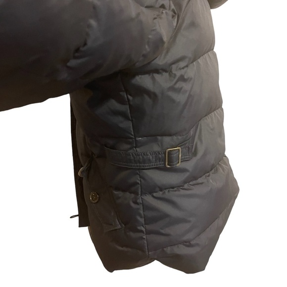 Women’s TOMMY HILFIGER Navy Blue Down Puffer Coat Jacket Fur Hood - Picture 5 of 7